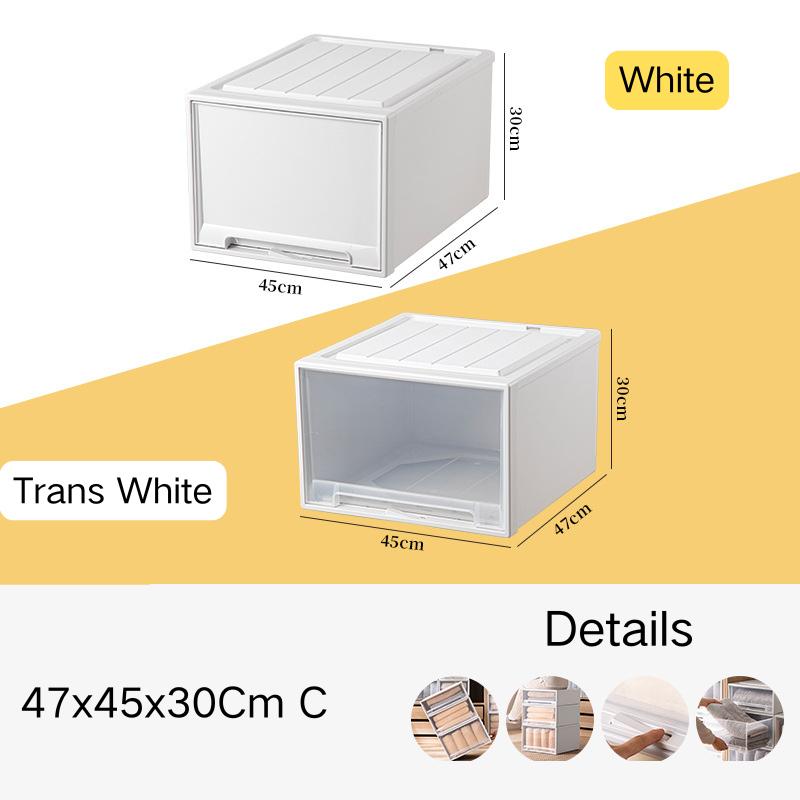 Household Closet Cabinet Storage Box Quilt Storage Box Organizing Box Drawer Storage Box Plastic Transparent Storage Box