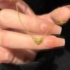 Gold Color Heart Pendant Necklace For Women Simple Clavicle Chain Choker Jewelry Gifts Wholesale