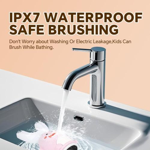 Kids' Sonic Electric Toothbrush, U-Shaped, Automatic Timer, IPX7 Waterproof, 5 Modes, 360-Degree Oral Cleaning, Teeth Whitening, Gum Massage, Replacea