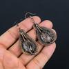 Black Rutile Jewelry, 999 Copper Wire Wrapped Gemstone Earrings, Handmade Earrings, For Memorial Day