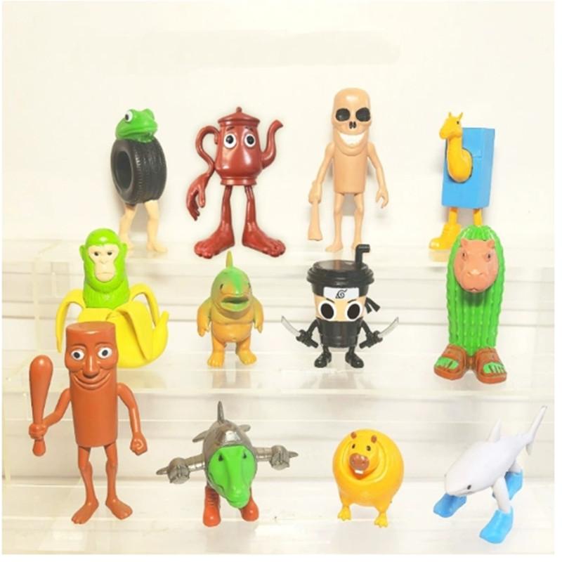 

Итальянский Маразм ИИ Животные Тунг Тунг Тунг Сахур Фигурка Тралалело Тралала Фигурка Кукла Игрушка Украшение для Стола Модель Орнамент Подарок 12PCS-Style B