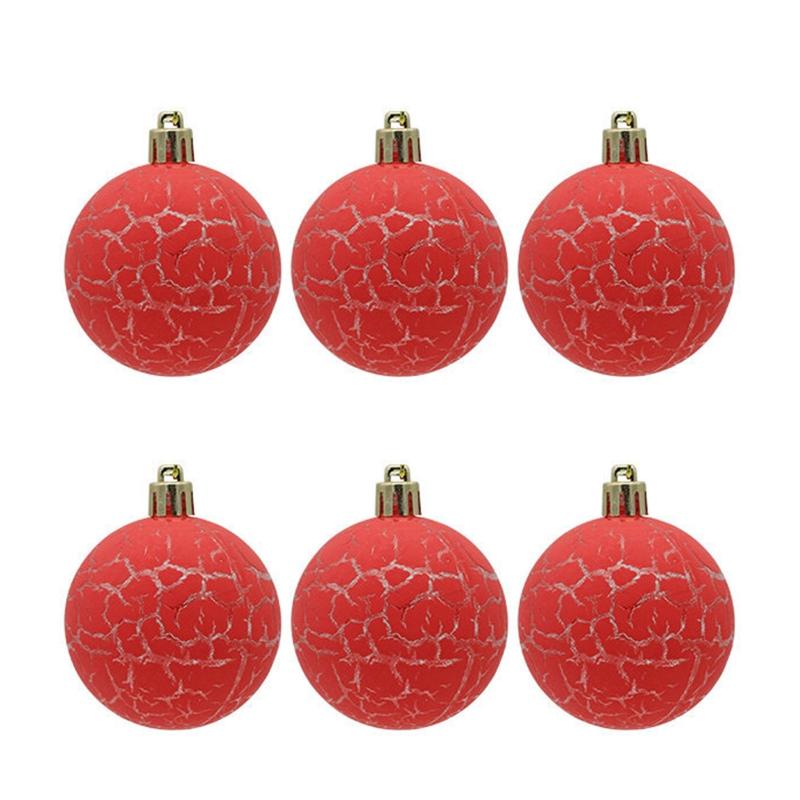 Macaron Color XMAS Hanging Crack Ball Pendants Xmas Tree Decor for Home Party 6X
