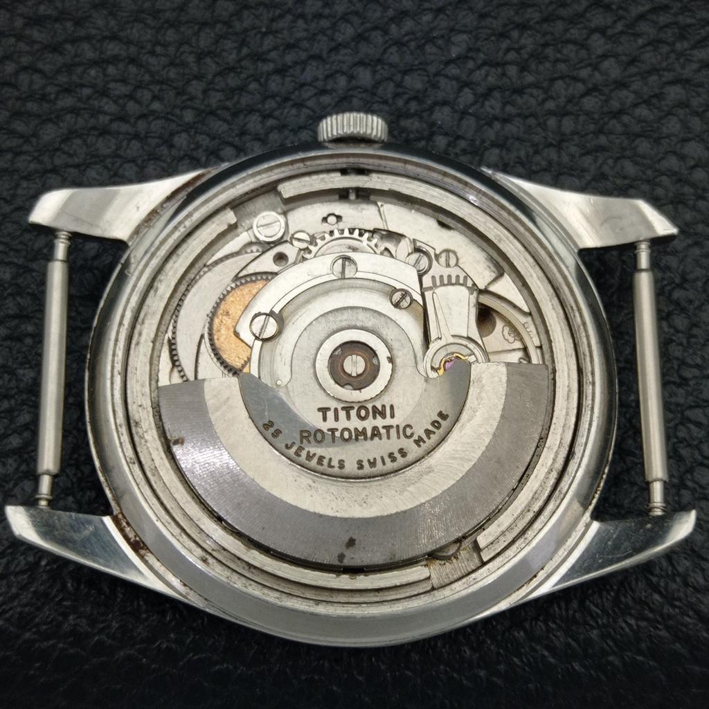 VINTAGE TITONI AIRMASTER ROTOMATIC SWISS MENS SKY BLUE DIAL WATCH a700140-5 R201-a700140