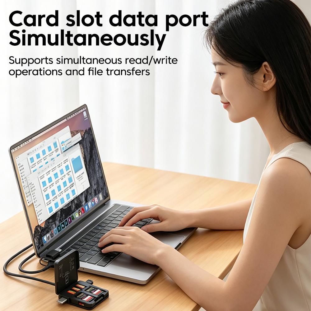 Xiaomi 5 Slot Portable USB/Type-C3.0 Memory Card Case high-speed Micro SD TF Card Holder Storage Box for SD/TF Card
