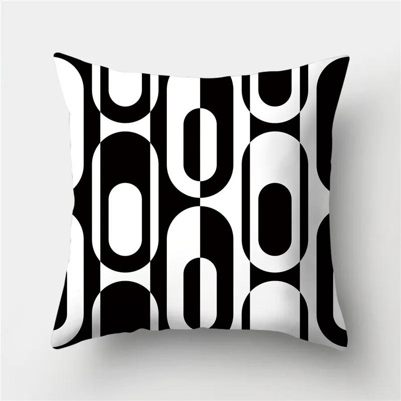 45x45cm black geometric stripes irregular pattern series cushion cover square pillow case home office bedroom decoration