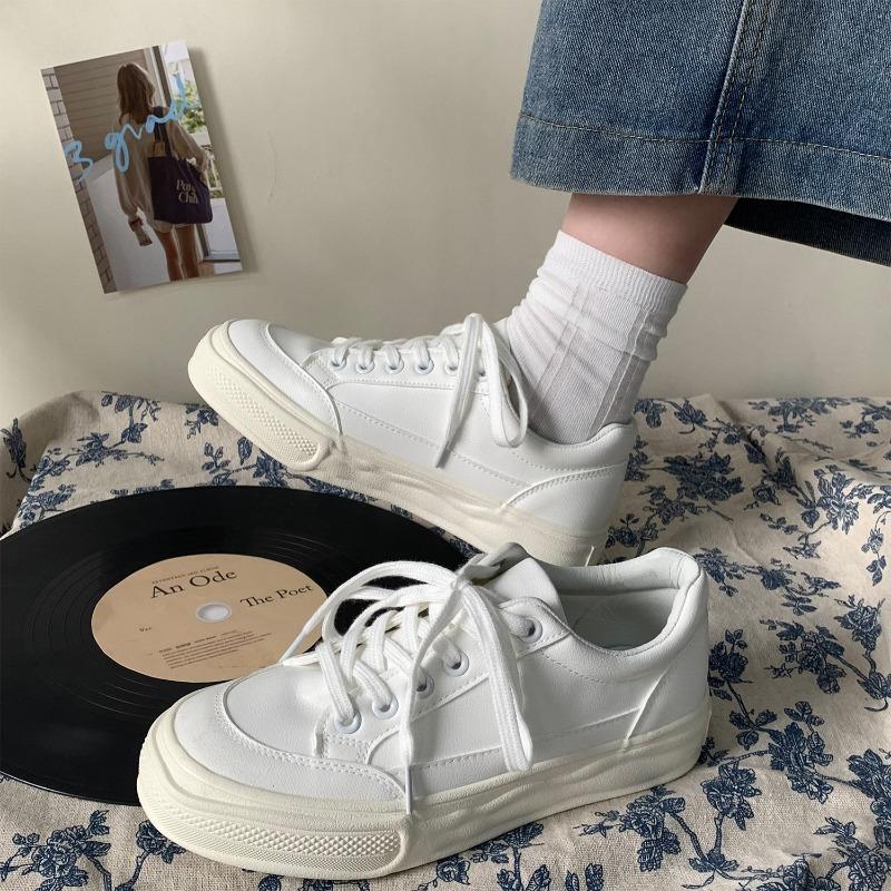 thick-soled little white shoes women's height-increasing dissolving shoes new retro casual board shoes 616