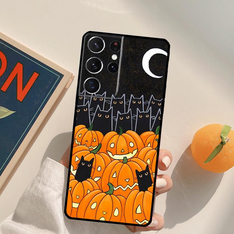 Halloween Pumpkin Horror Phone Case For Samsung Galaxy S26 S25 S20 S21 S22 S23 S24 Ultra S10 Plus S25 FE Back Cover