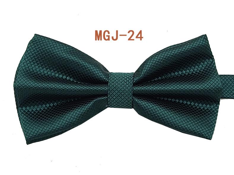 Pajarita de Doble Capa Negra Lisa para Hombre - Cuadrícula Cubo Británica, 27 Colores Disponibles para Eventos Formales y Bodas.