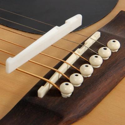 1 set Bone Bridge Pins Nail Nut Piesa de șa pentru chitară populară acustică