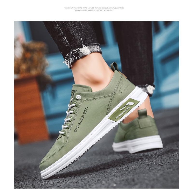 Men's Spring Soft Korean Trendy Versatile Breathable Lightweight Canvas Casual Sports Board Shoes.