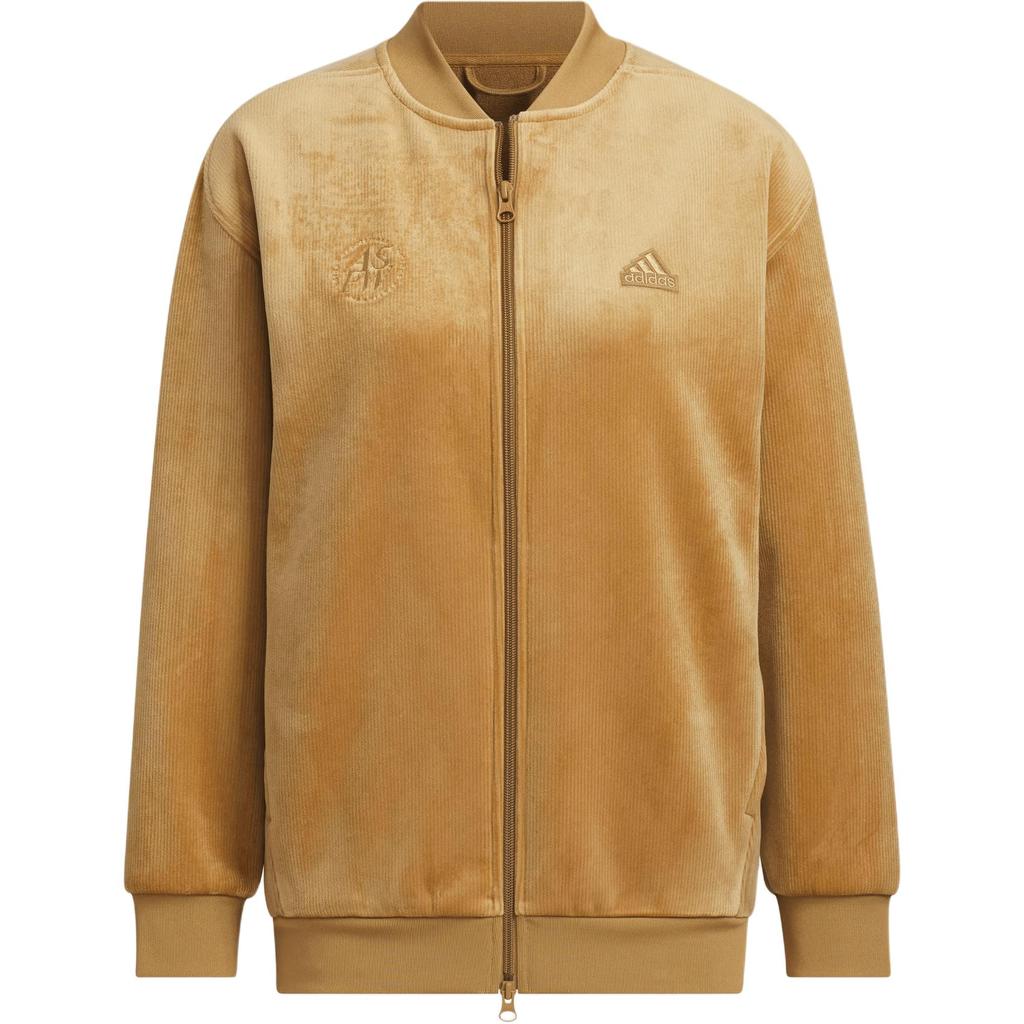 Adidas Lounge Bonded Warm Sports Casual Loose Long Sleeve Jacket Women Jackets Desert-Brown JJ3547