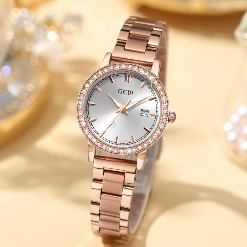 Light Luxury Stainless Steel Women'S Watch Calendar Waterproof Premium Watch Women'S Quartz Watch