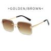 New Rectangle Vintage Sunglasses Women Fashion Square Colorful Classic Casual Frameless Rimless Men Sun Glasses UV400