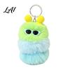 Women Animal Pendant Plush Sunglasses Caterpillar Keychain Soft Backpack Purse Fluffy Handbags Bag Charm Colorful Stuffed Keyring
