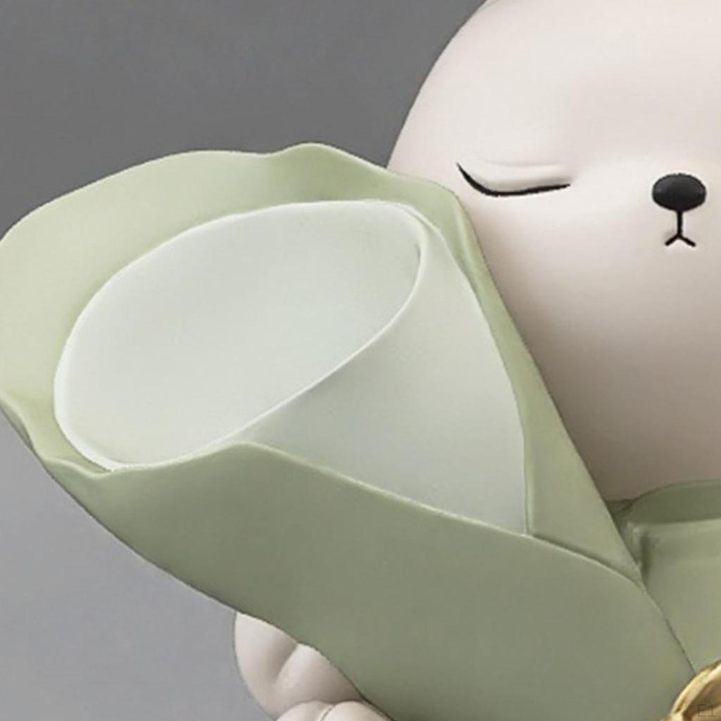 Flower Vase Rabbit Figurine Sculpture Bud Table Centerpiece Bunch Storage Resin Bunny Statue