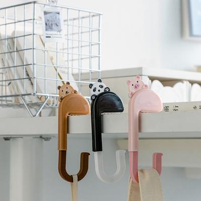 Travel Portable Plastic Bag Cute Animal Hook For Hanging Decorative Table Purse Bag Hooks Wall Hanger Holder Handbag Hanger