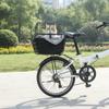 Bike Basket with Wire Cage Shockproof for Shopping Trips, Commuters