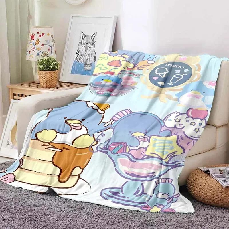 6 Sizes Tuxedo Sam Blanket Japanese Style Soft Flannel Throw Fluffy Bed Comfortable Home Four Season Warm Blanket Baby Gift