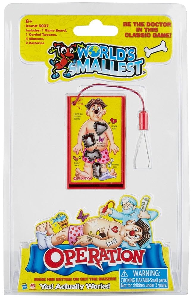 Smallest Operation Board Game 1 Pack 1 Player Operation Electronic Board Game Small Version Family Game Board Game for 1 or More Players Funny Game