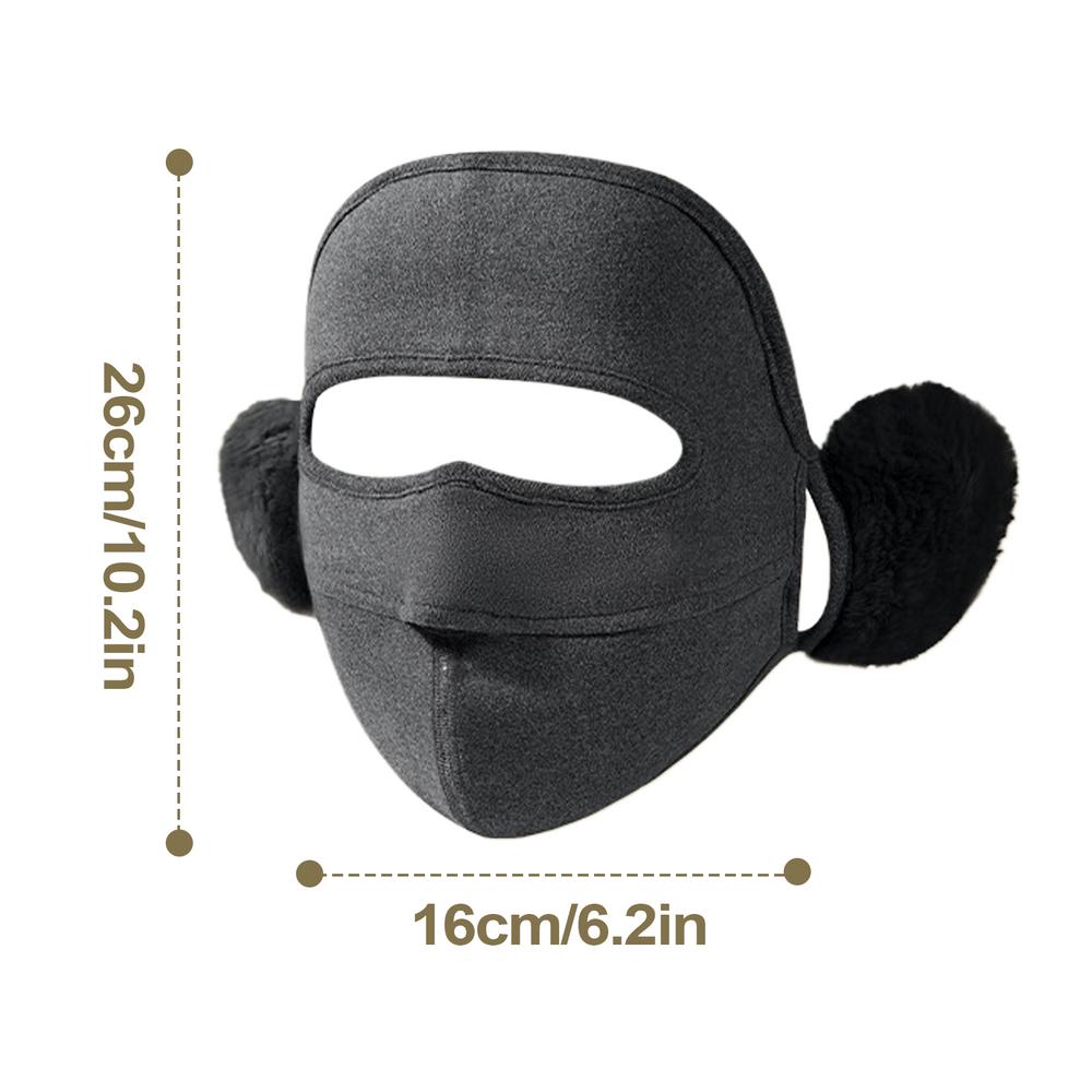 

Зимний защитный чехол для лица мотоциклетный головной убор защита ушей лыжный защитный чехол для лица утеплитель для лица зимнее защитное покрытие для лица 2 в 1 дышащий для темно серый