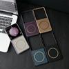 For Magsafe Magnetic Phone Case Rhombus Texture PU Leather For Samsung Galaxy Z Flip 7 FE 6 5 4 3 5G Hard Shell Cover