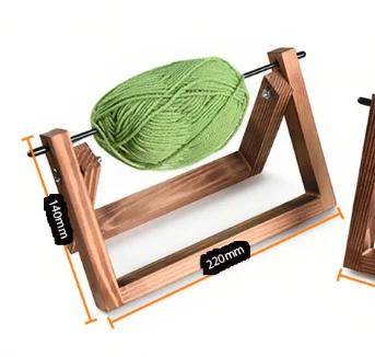 Top Quality Wooden Yarn Ball Holder Horizontal Storage Rack for Crochet Knitting Tassel Organizer Spinning Wheel Craft Accessory