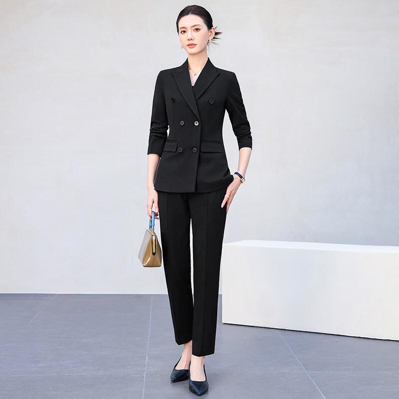 

Women s Professional Double-Breasted Suit Set L