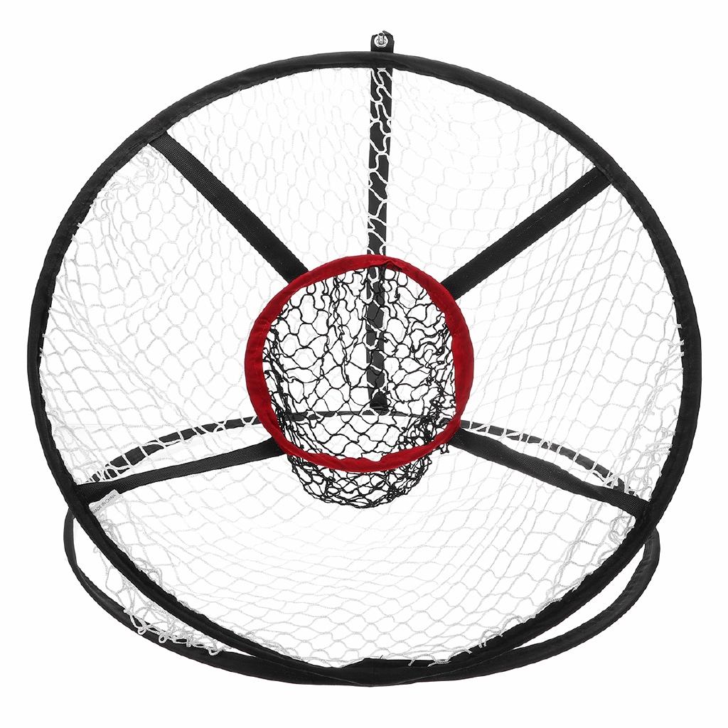 65x Foldable Golf Outdoor Indoor Chipping Pitching Cages Mats Practice Easy Net Golf Training Golf Aids Metal + Net 54CM