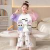 Girls Cotton Pajama Set Long Sleeve Round Neck Princess Style Sleepwear Kids 8-14 Years Winter Home Wear