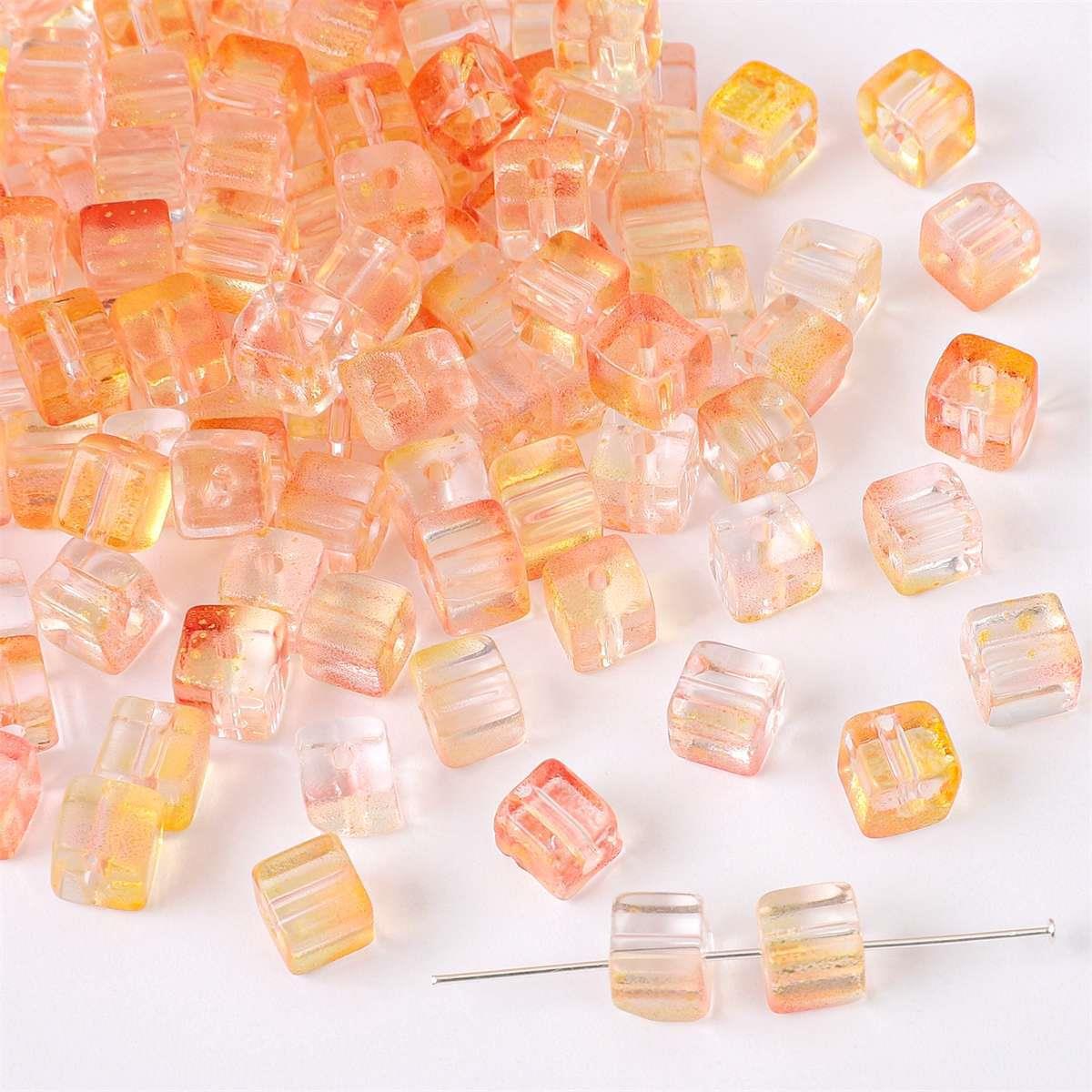 

7mm Color Gradient Glass Beads for Jewelry DIY Handmade Accessories 7mm, Hole 1mm, 30 pieces per pack