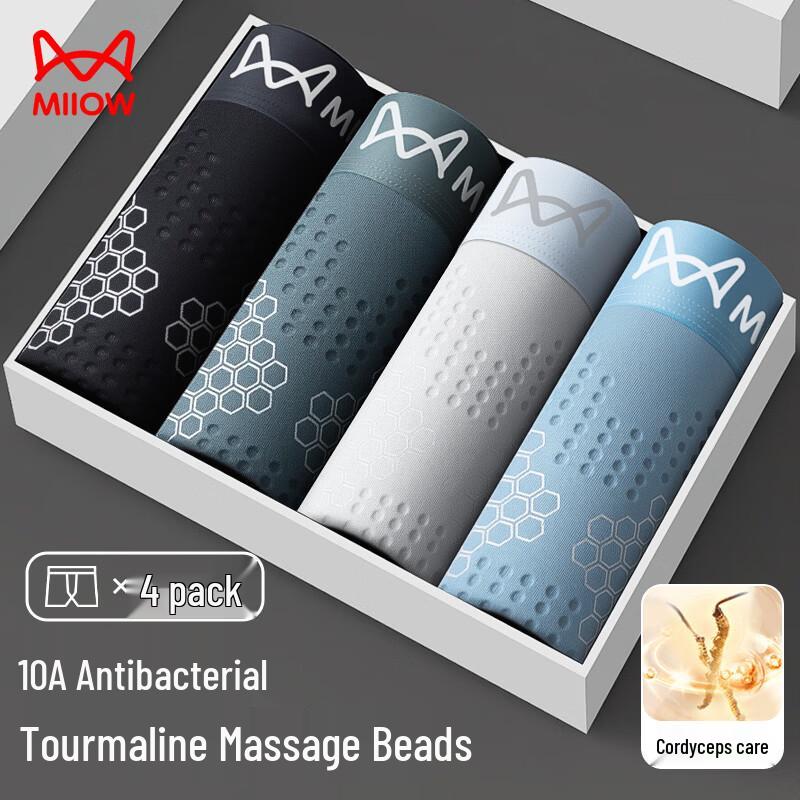 

Maoren Men s Breathable Cotton Boxer Briefs 4-Pack 3XL