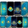Cover for iPhone 16 15 Xiaomi Redmi Note 14 13 12 11 Pro Max X 8 9 16e Samsung Galaxy S25 S24 S23 Moto G54 OPPO Huawei Kazakhstan Flag Map Phone Case