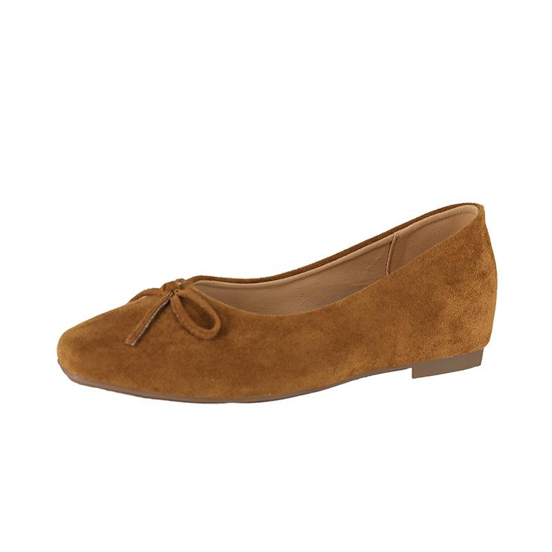 Französische Schleife quadratischer Kopf Mary Jane Einzelne Schuhe Damen 2025 neu retro vielseitig Ein-Pedal leichter Mund Pendlerschuhe