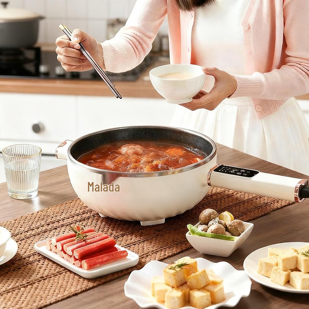 Smart Non-Stick All-in-One Electric Stir-Fry Wok and Cooking Pot for Dorms and Households