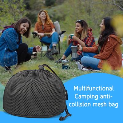 Tragbare Camping-Tragetasche mit Kordelzug für Schüssel, Teller, Topf, Organizer für Wandern, Reisen, Grillen, Outdoor-Set, Topf-Aufbewahrungstasche
