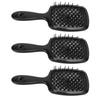 3 szt. szczotka do włosów na mokro i na sucho z otworami wentylacyjnymi, rozplątująca, okrągła, z uchwytem antypoślizgowym, do stylizacji i kształtowania włosów
