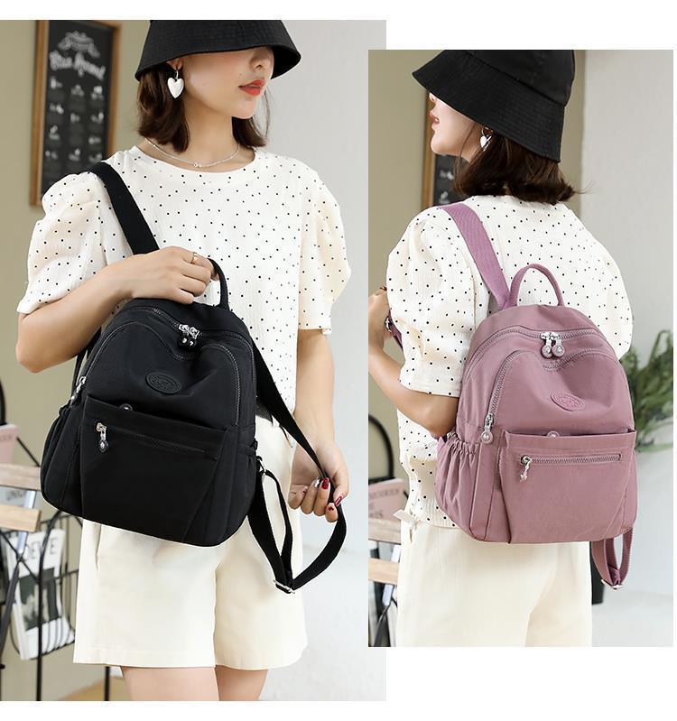 2025 Women's Nylon Backpack: Large Capacity, Stylish, Lightweight Travel & Work Schoolbag