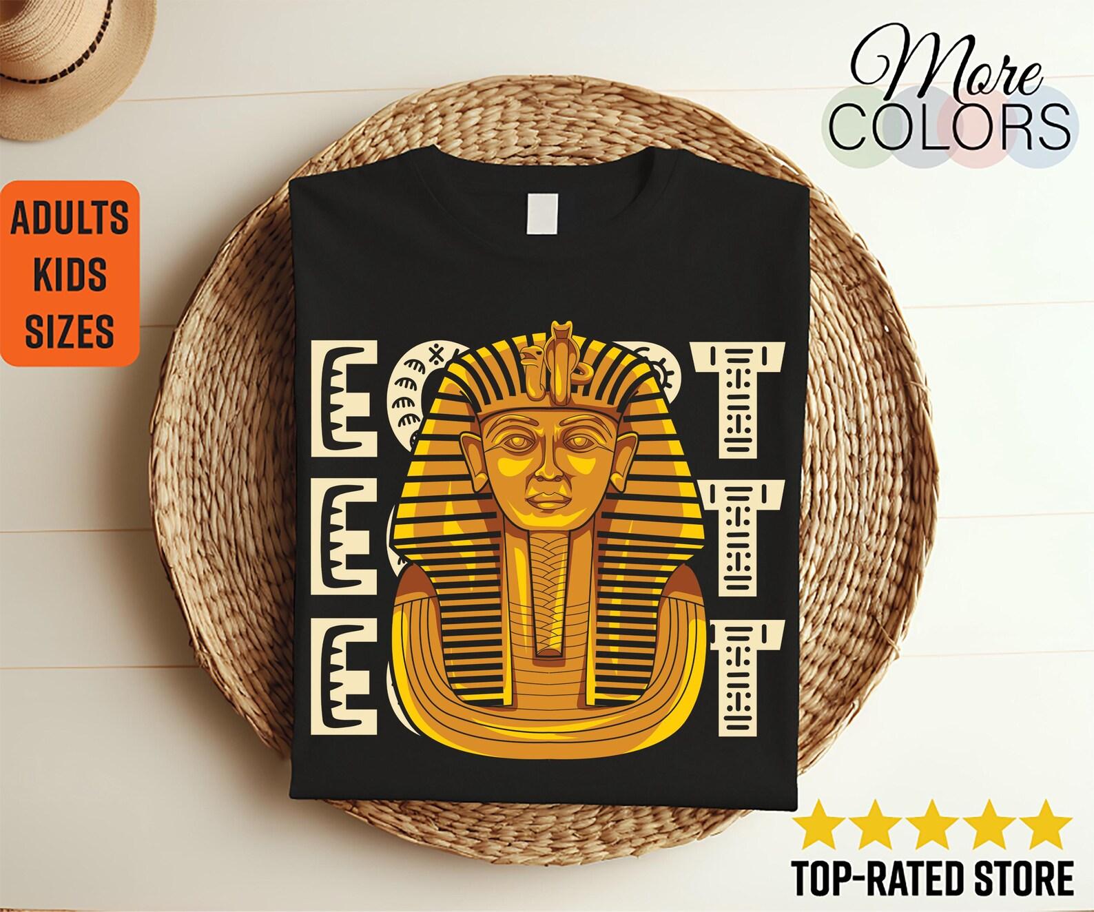 Ancient Egypt Mythology Gods Egyptian Culture Pharaohs Mask Pyramid T-Shirt, Egyptologist Archaeology Present, Hieroglyphics History Gift, 100