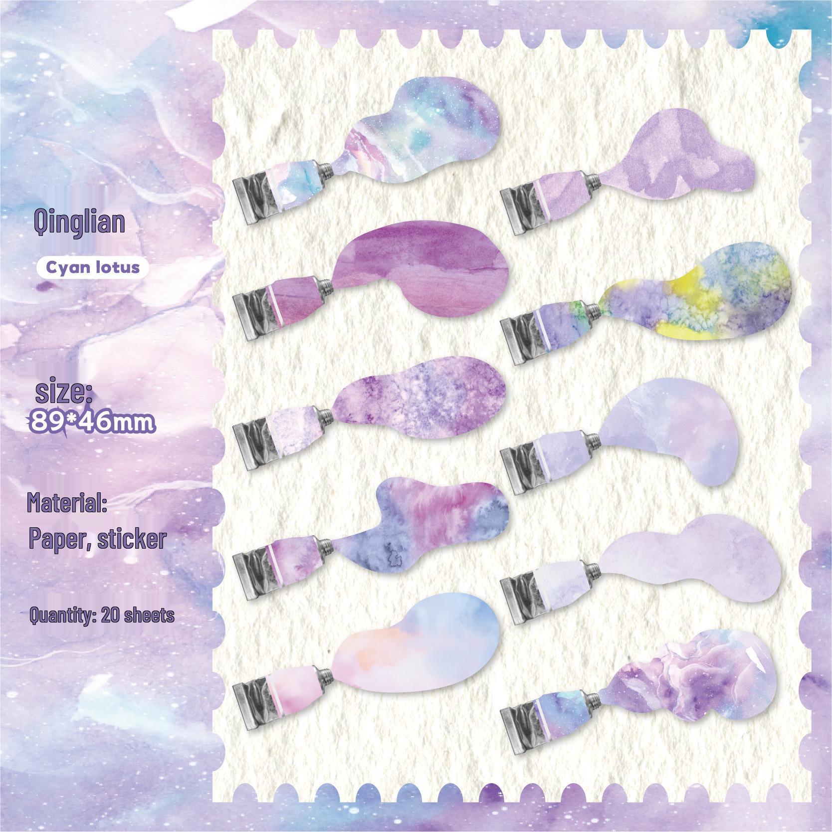 

Retro Pigment Sticker Pack: Vivid Colors & Skin Textures, Journal Stickers, 20 Sheets, 6 Styles