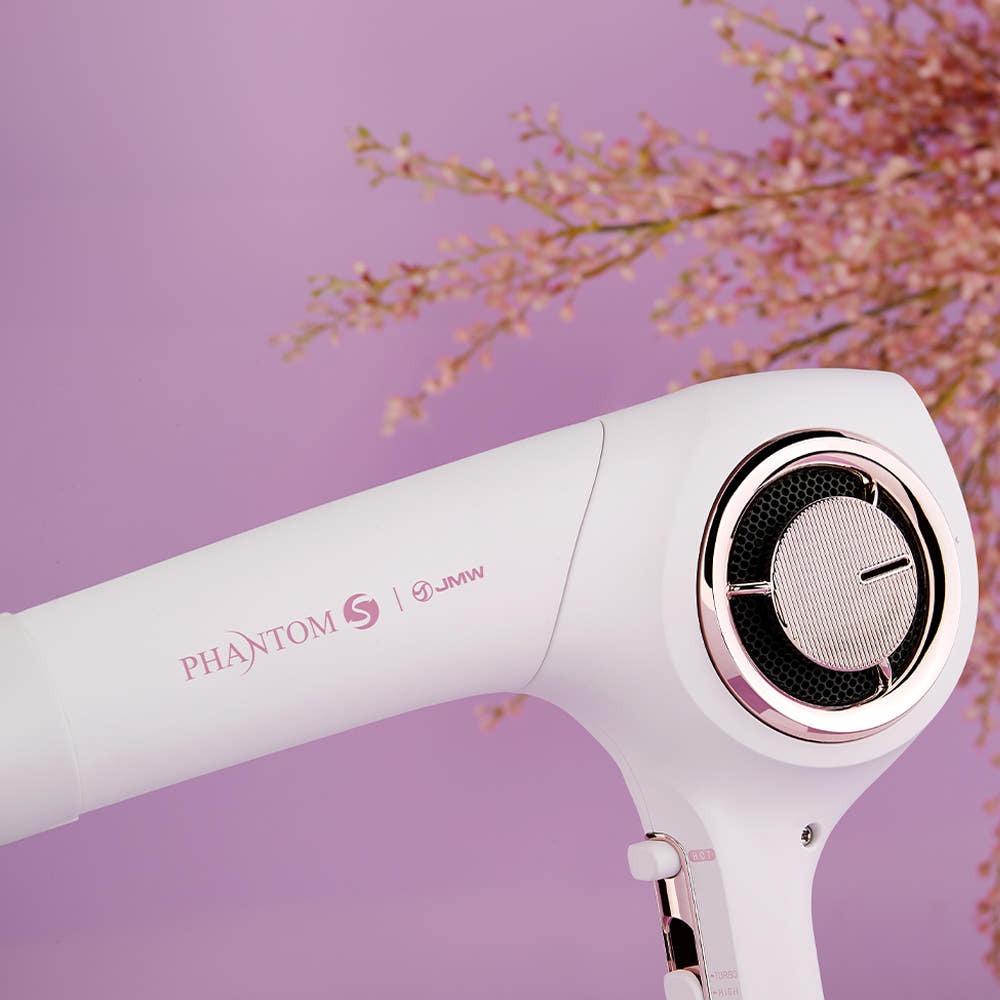JMW Phantom S MS6401A Fast Drying Frizz Control 468g Salon Blower Professional Blow Dryer White