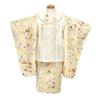 3 Years Old Girl Kimono Set Lace Cover Set Festival Peach Festival and Light Weeping Cherry [Muromachi-st.] Shichi-Go-San Doll's "Light Yellow,