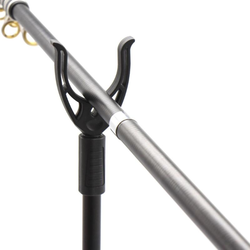 Fishing Poles Support Rack with Ground Stake Rod Holder Mount Bracket Portable Fishing Rod Stand Telescopic Poles Holder