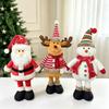 Nordic Christmas Plush Standing Doll Ornament Santa Tabletop Ornament Holiday Party Set Props
