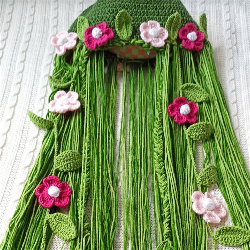 

Полностью ручная вязка на Хэллоуин, креативный, забавный, цельный капюшон и маска в виде рога дьявола Children 48-52cm