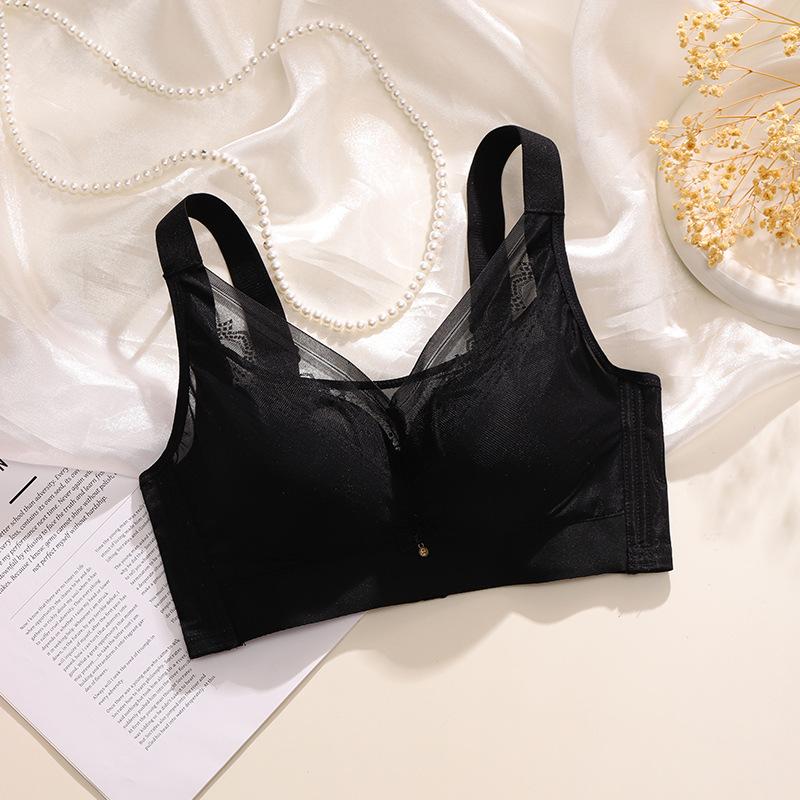 Anti-light Big Breasts Show Small Thin Underwear Women's No Steel Ring Adjustment Type, Close the Breasts, Gather the Sexy Cover and Support the Bra.