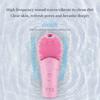 Portable Household Cleanser Rechargeable Electric Ultrasonic Vibration Silicone Cleanser Electric Facial Massager