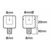 Tanax Bike Mirror Napoleon Positive Thread Adapter Plated [Reverse 8mm Positive 8mm] SHM-8