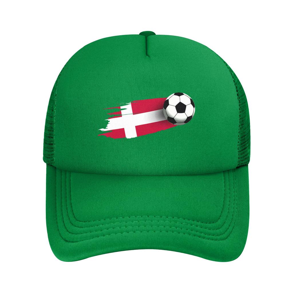 Denmark Flag Soccer Ball Casquette Women Unisex Outdoor Hats  Adjustable Snapback Cap Casual Baseball Caps
