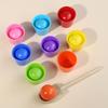 Simulated Bear Feeding Game Montessori Wooden Toy Spoon Training Toy for Early Education Color Classification Cup Stacking
