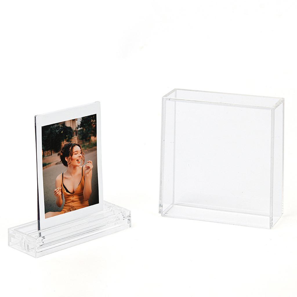 Desktop Mini Picture Frame PC Double Sided Transparent Freestanding Instant Photo Frame for Instax Mini for Polaroid ZIP Film
